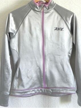 Zoot Silver Jacket with Pink Trim - Women's Bomber